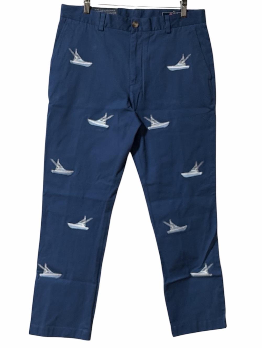 NWT Vineyard Vines Boat Embroidered Breaker Pants - Slim Fit